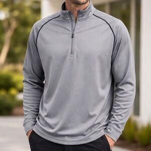 Under Armour Men’s Gray Quarter Zip Pullover Athletic Sweatshirt